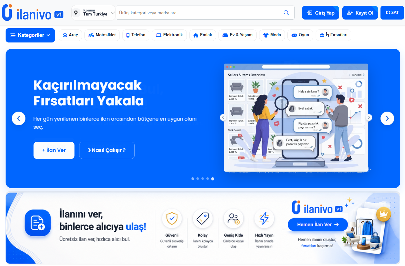 İlanivo V1   SEO Uyumlu Profesyonel İlan Yazılımı