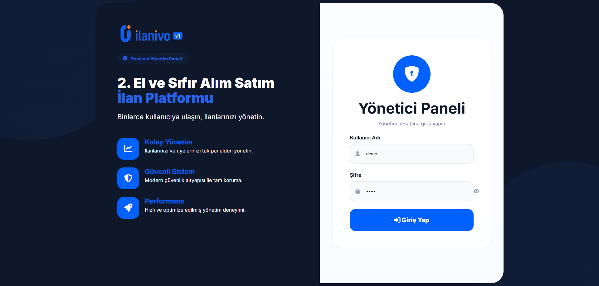 İlanivo V1   SEO Uyumlu Profesyonel İlan Yazılımı